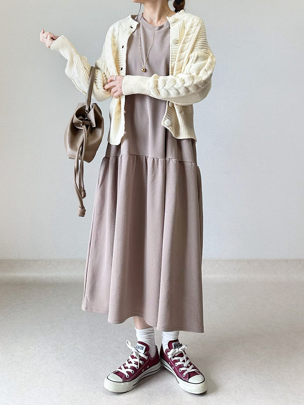 ALEMAIS ティアード ミディ丈ワンピース プリント【関税なし】 animal print tiered one piece – miele grande