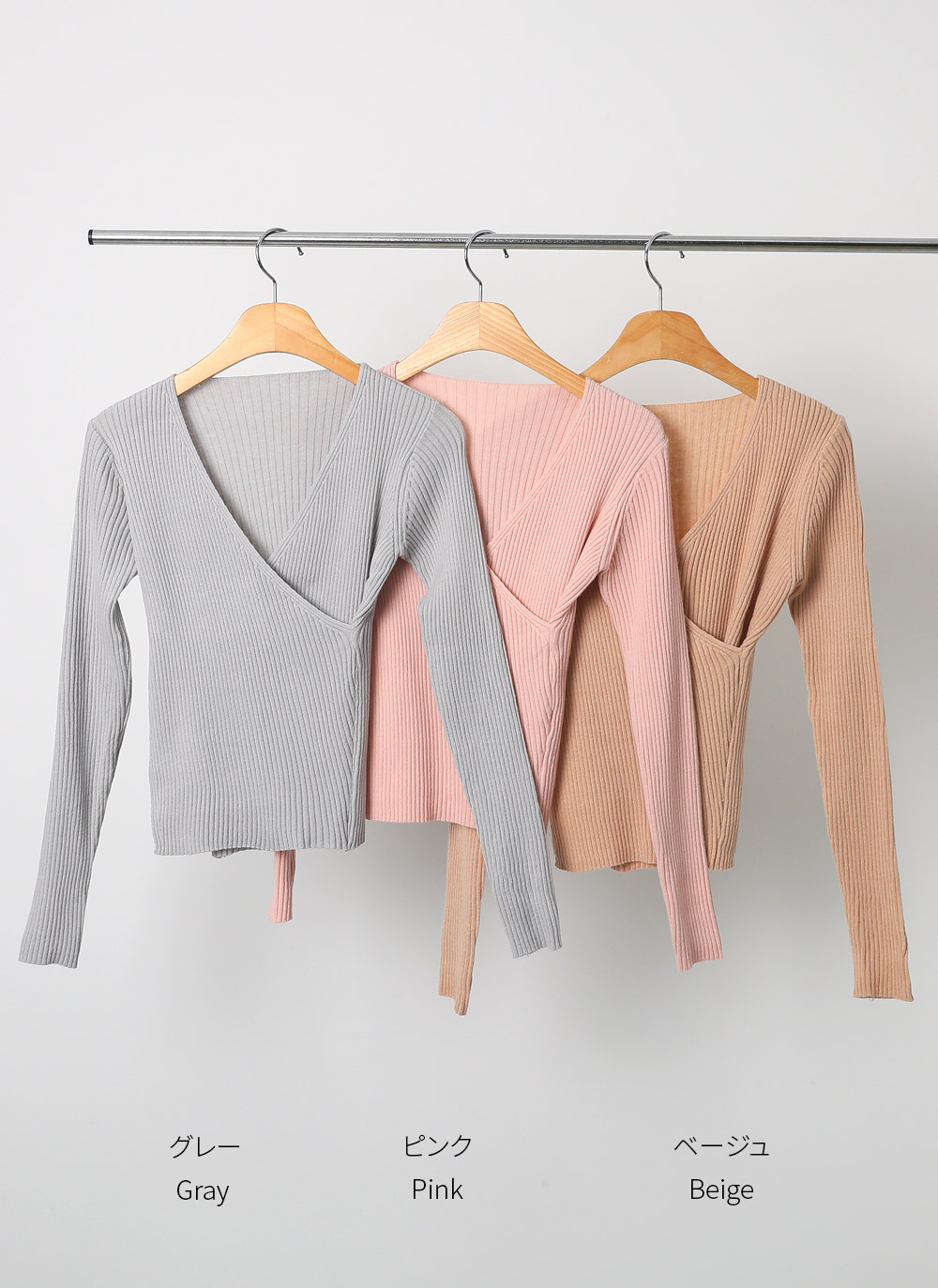 リブカシュクールVネックニット | DHOLIC | 詳細画像10