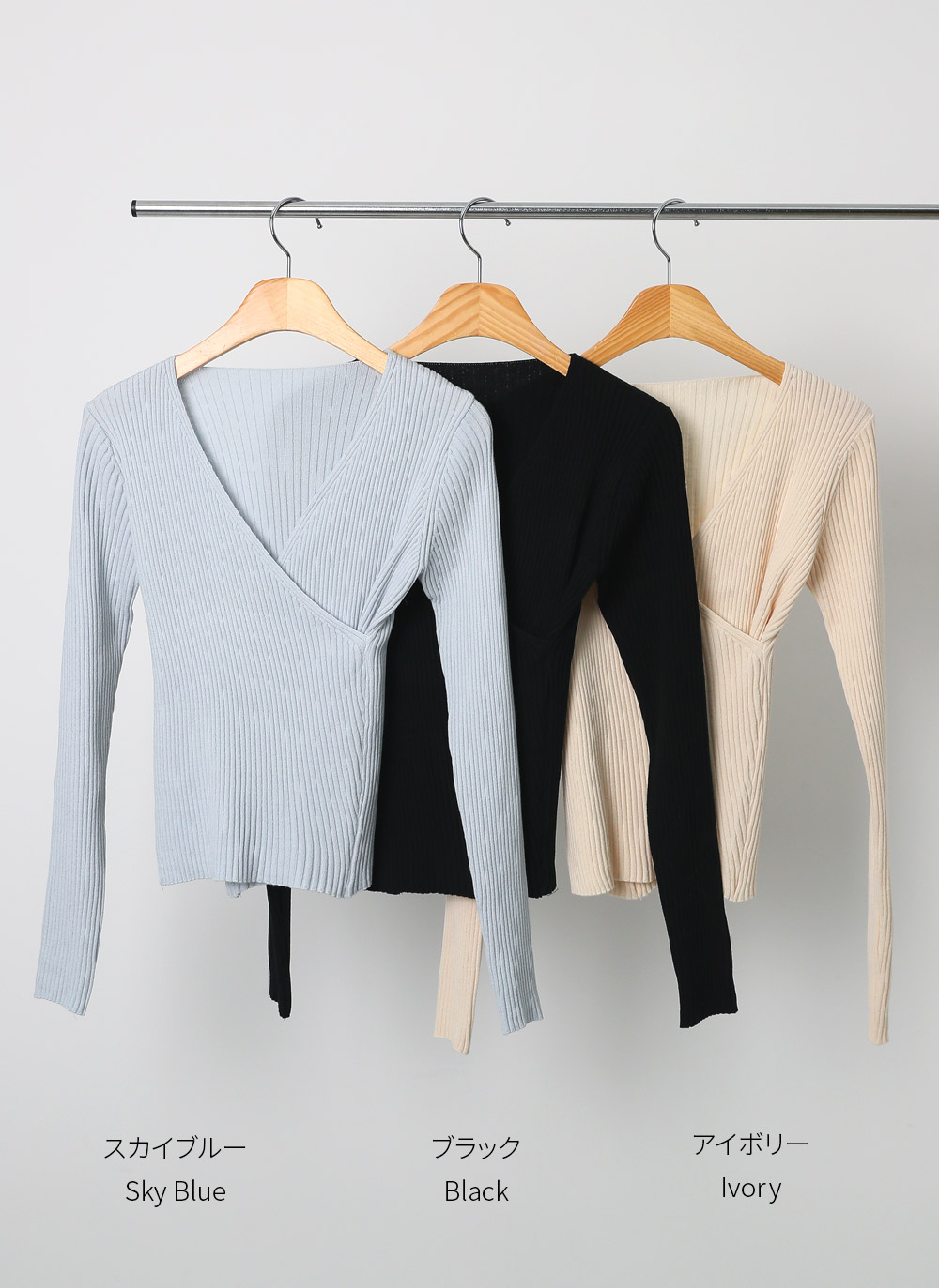 リブカシュクールVネックニット | DHOLIC | 詳細画像11