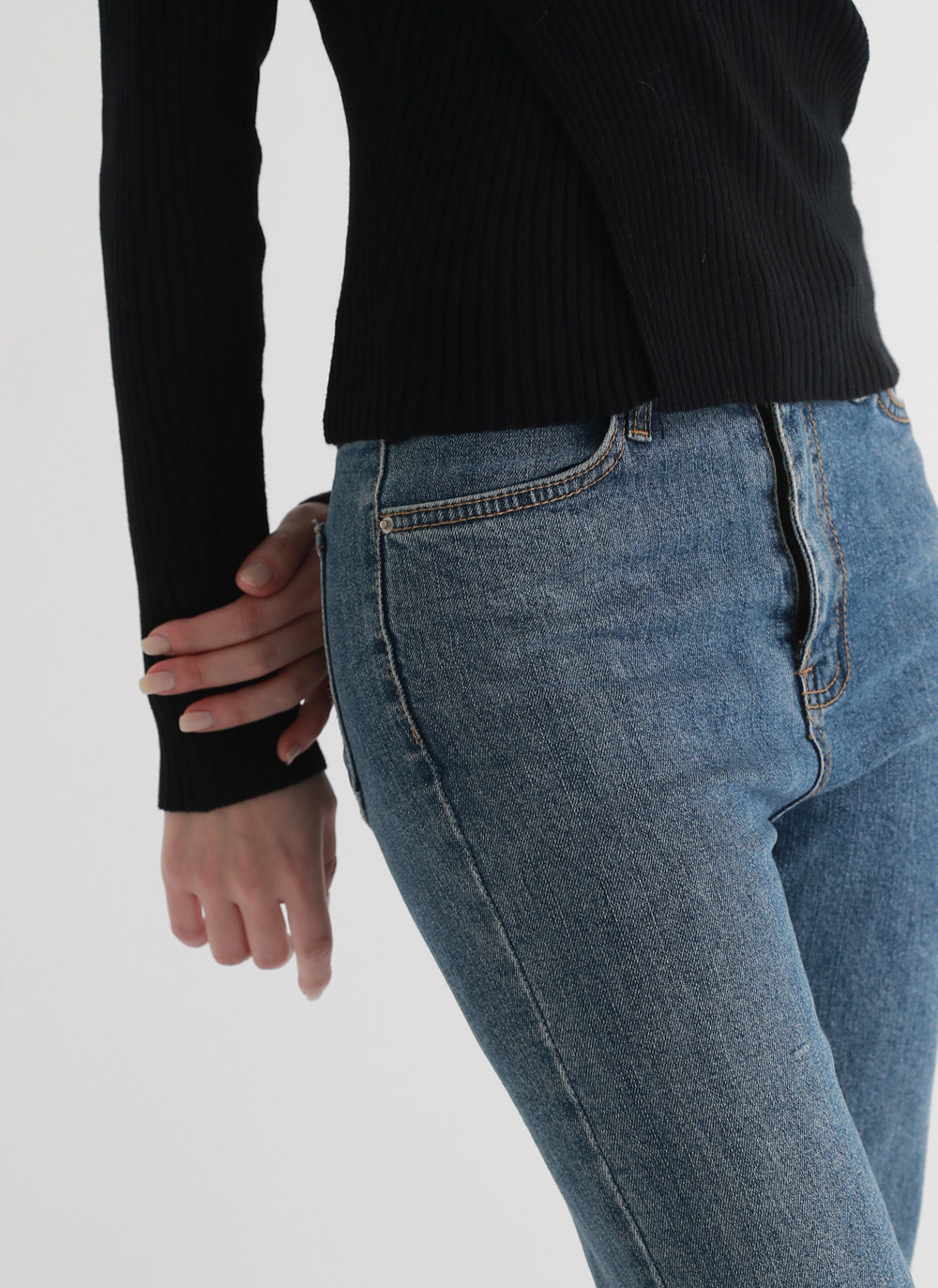 リブカシュクールVネックニット | DHOLIC | 詳細画像4