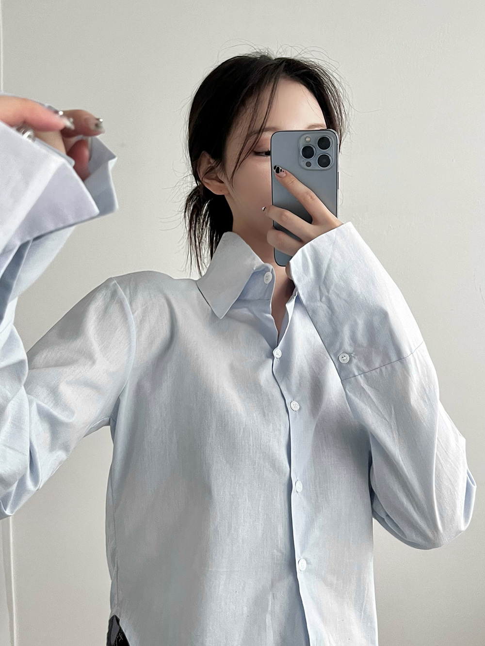 ラウンドヘムコットンシャツ | 詳細画像2