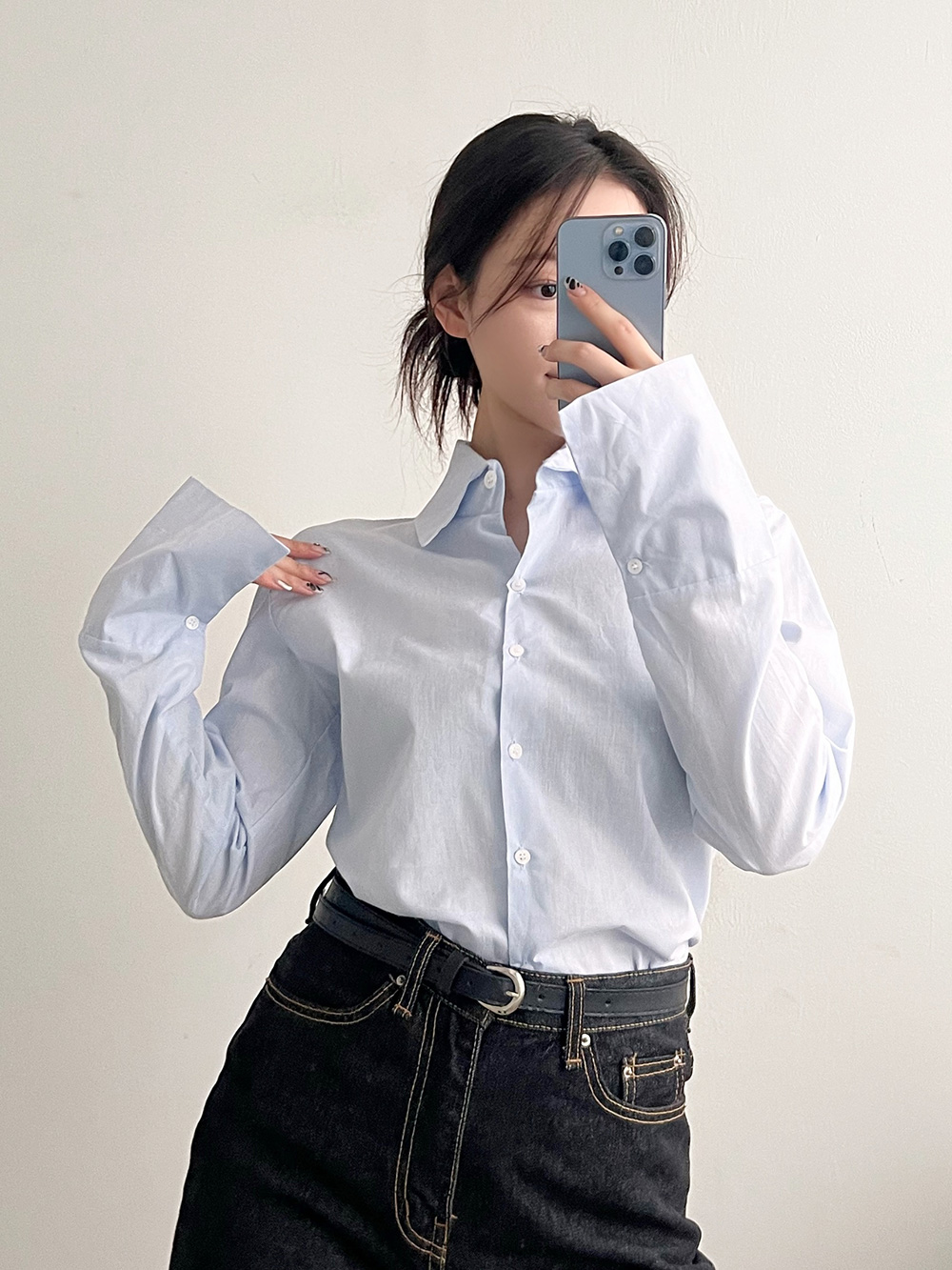 ラウンドヘムコットンシャツ | 詳細画像5