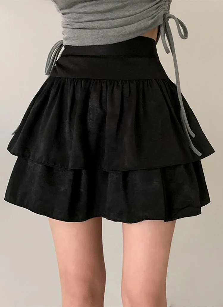 ベロア風ティアードミニスカート | beidelli | 詳細画像1