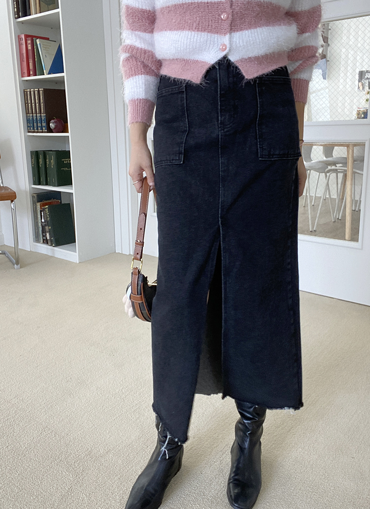 パッチポケットデニムスカート | レディースファッション通販 - DHOLIC