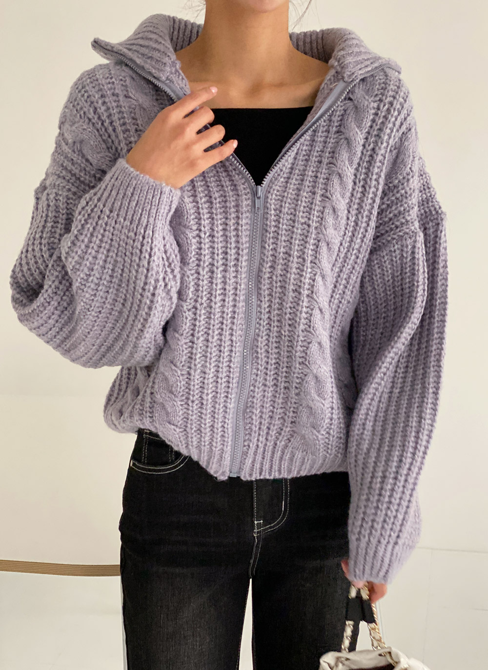 2WAYケーブルジップカーディガン | DHOLIC | 詳細画像4