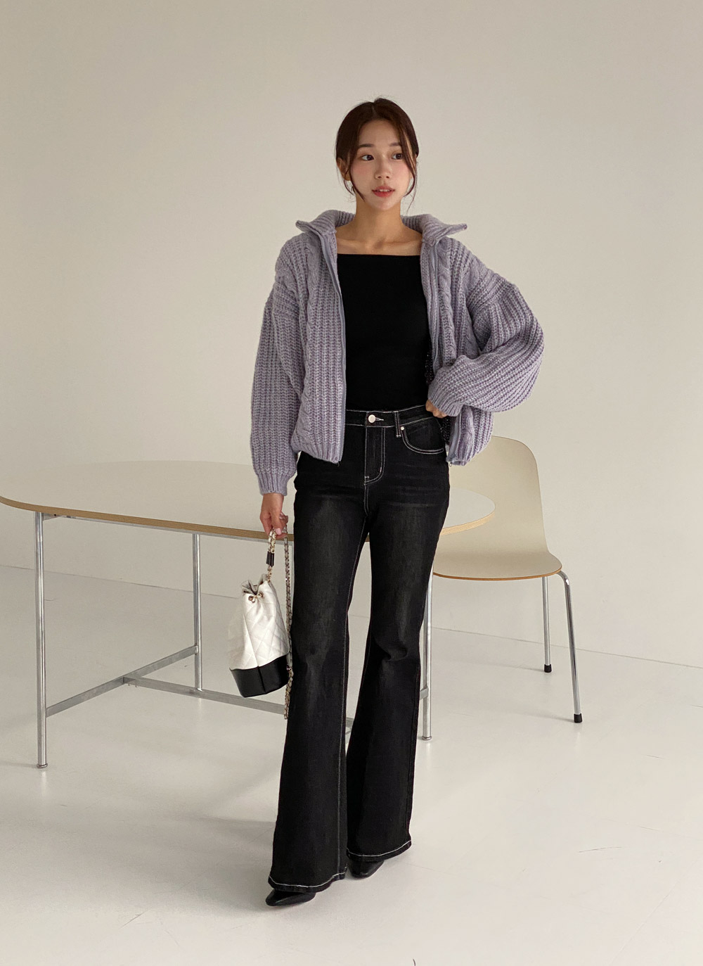 2WAYケーブルジップカーディガン | DHOLIC | 詳細画像7