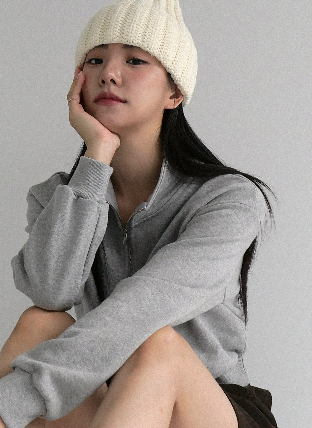 ハーフジップ刺繍ロゴハイネックスウェット | 詳細画像12