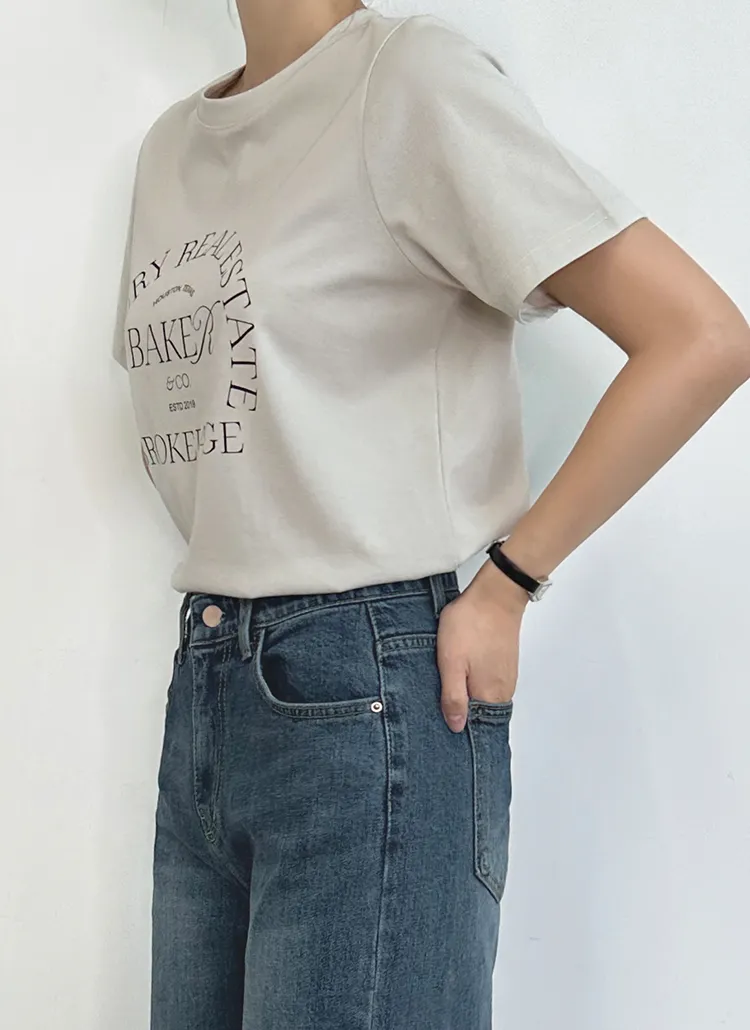 レタリング半袖Tシャツ | freepany | 詳細画像1