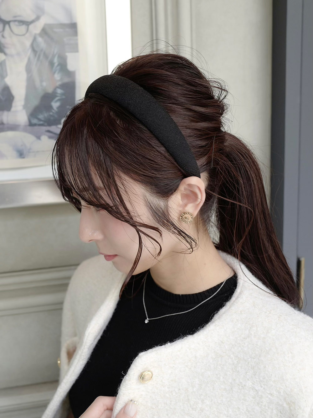 alexandredeparis ツイードカチューシャ幅広 alexandredeparis ツイードカチューシャ幅広