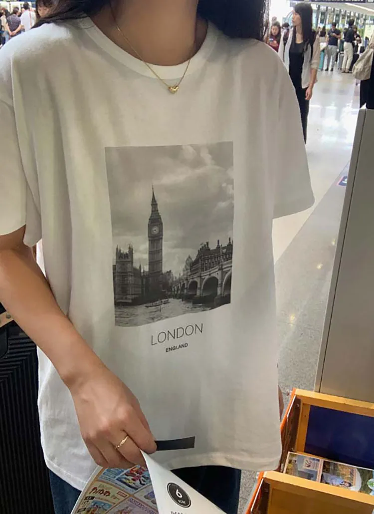 ロンドンプリント半袖Tシャツ | crushj | 詳細画像1