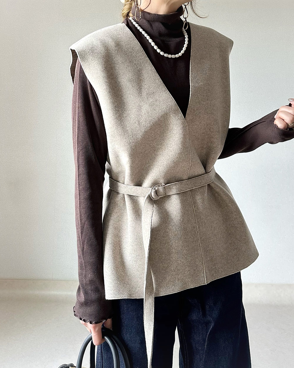 ZARA ベルト付きトップス