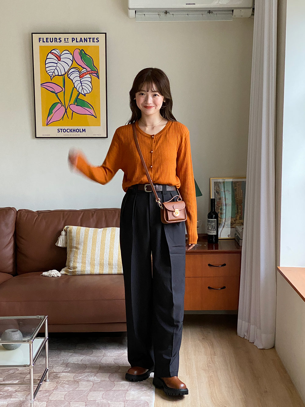 ベルト付ワイドスラックス | 詳細画像3