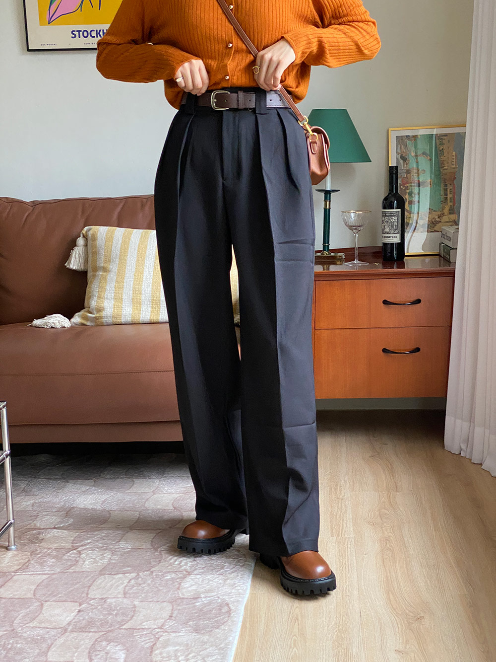 ベルト付ワイドスラックス | 詳細画像5