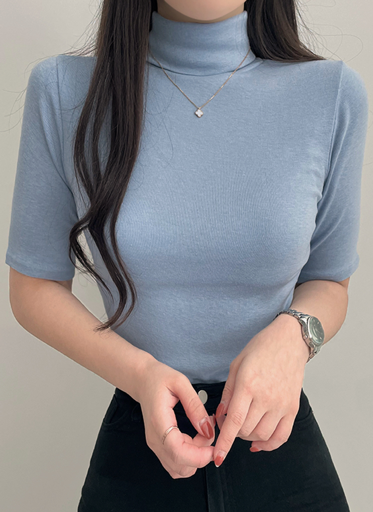※gomme  半袖タートルトップス   ※ タートルネック半袖Tシャツ | レディースファッション通販 - DHOLIC