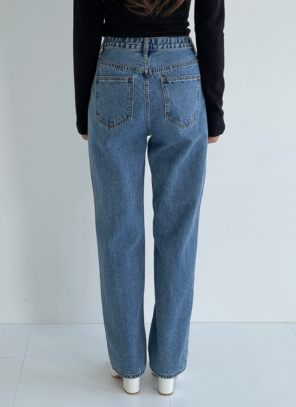 ハイウエストストレートデニムパンツ | レディースファッション