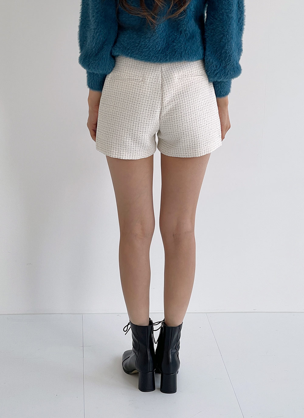 新品未使用■ High-waist Rib Knit Short Pants