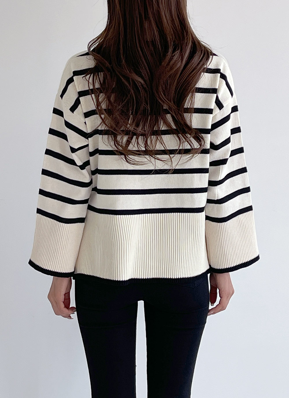 タートルボーダースリットニット | DHOLIC | 詳細画像4