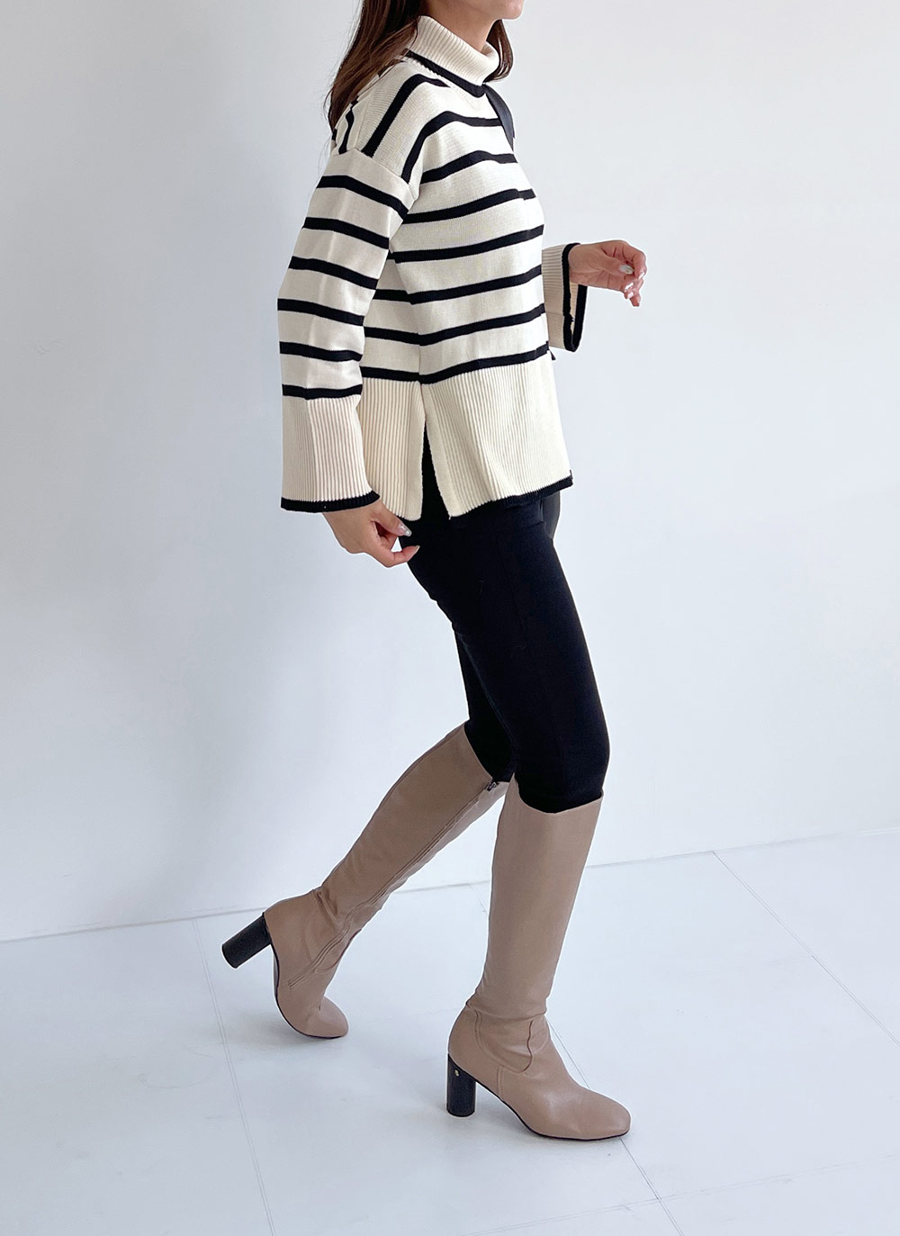 タートルボーダースリットニット | DHOLIC | 詳細画像9