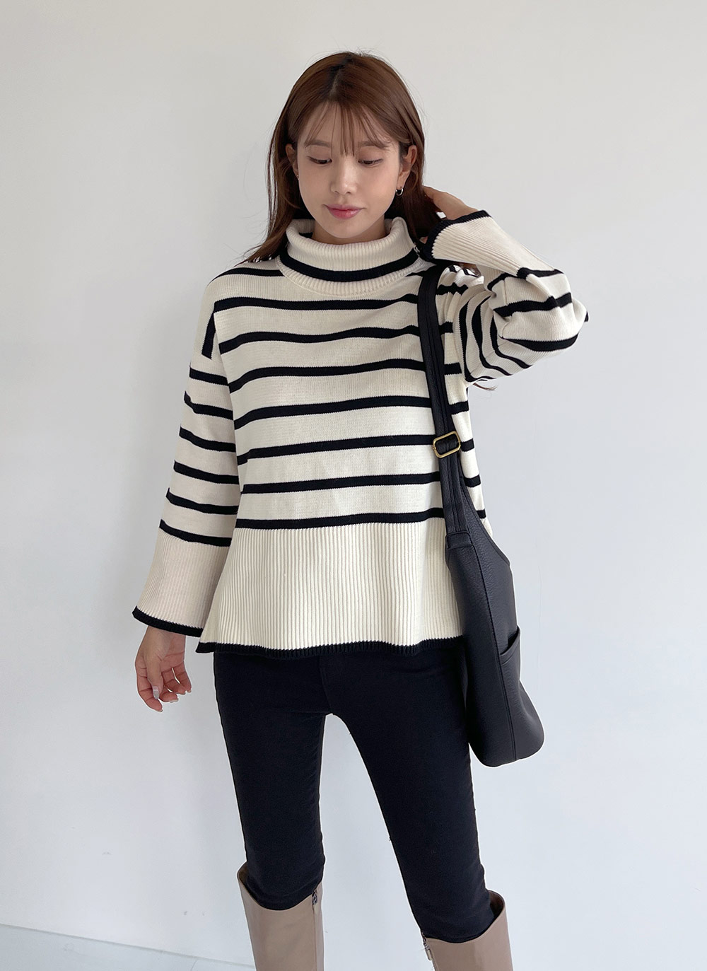 タートルボーダースリットニット | DHOLIC | 詳細画像11