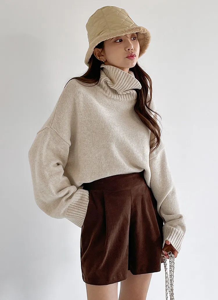 ウール混ハイネッククロップドニット | DHOLIC | 詳細画像1