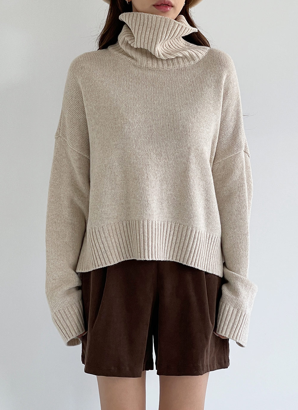 ウール混ハイネッククロップドニット | DHOLIC | 詳細画像2