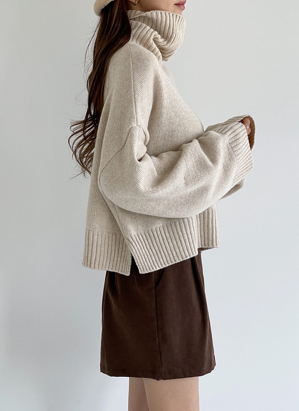 ウール混ハイネッククロップドニット | DHOLIC | 詳細画像3