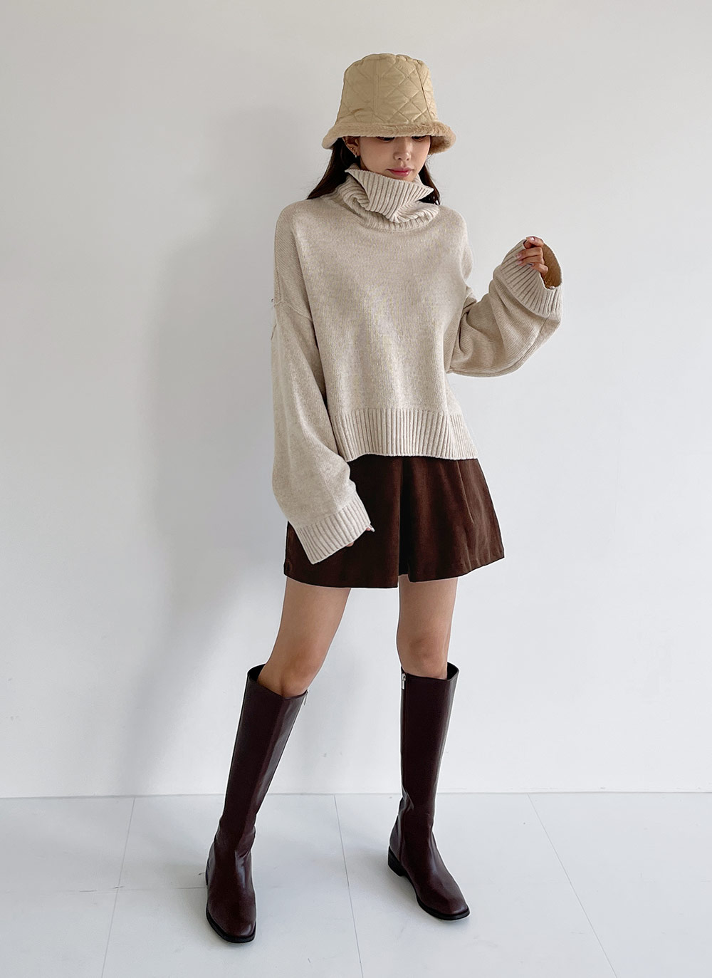 ウール混ハイネッククロップドニット | DHOLIC | 詳細画像5