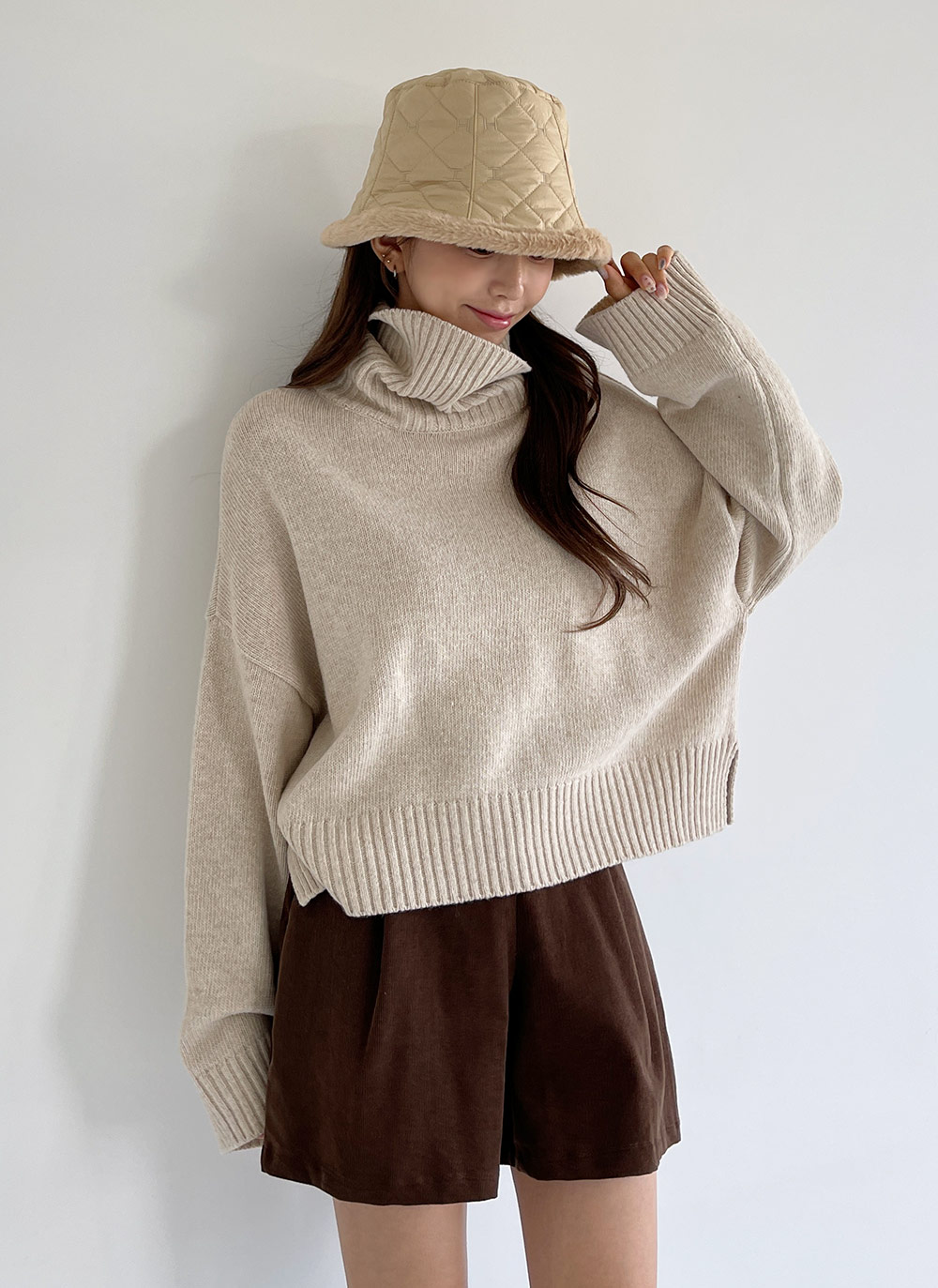 ウール混ハイネッククロップドニット | DHOLIC | 詳細画像6