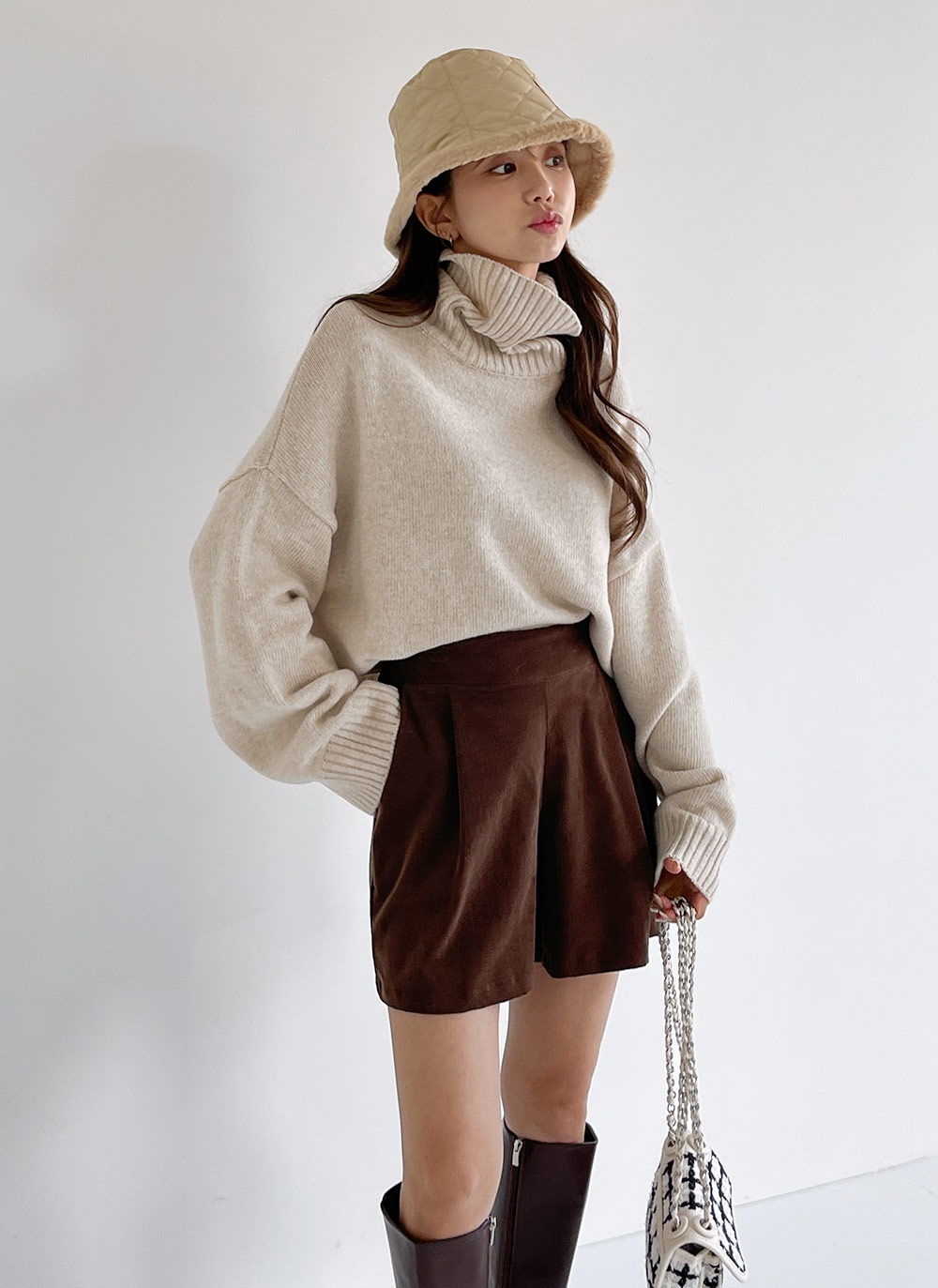 ウール混ハイネッククロップドニット | DHOLIC | 詳細画像10