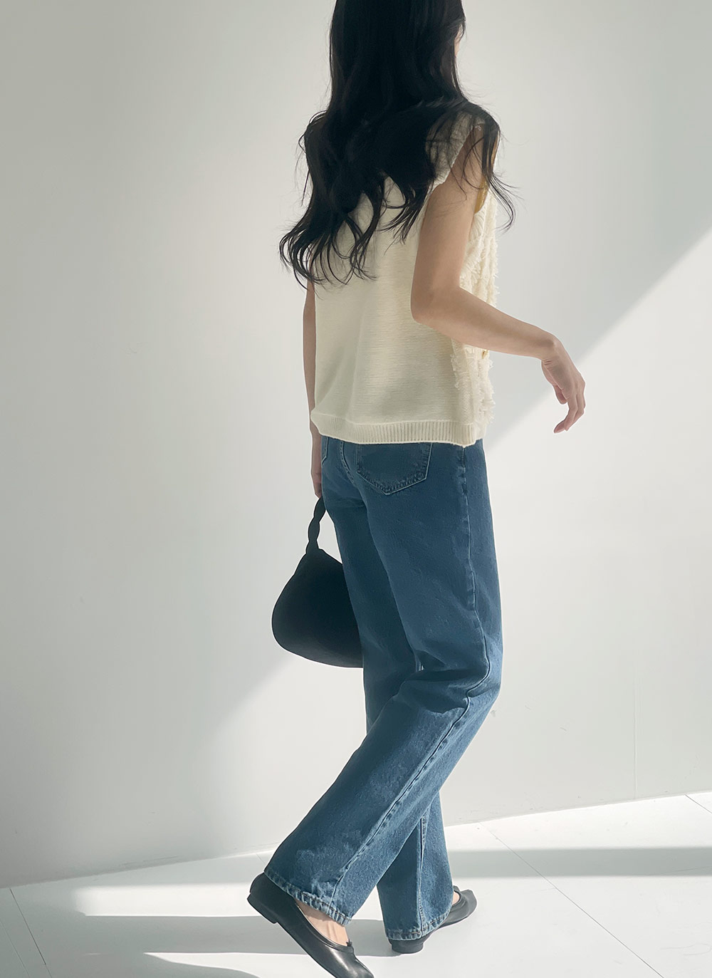 フリンジデザインボタンニットベスト | レディースファッション通販 