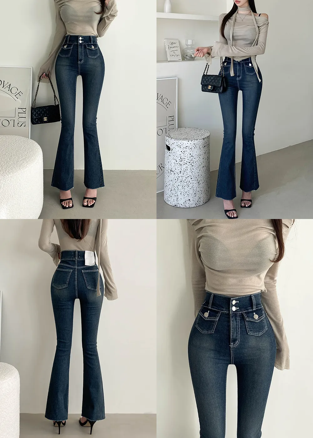 フラップポケットフレアデニムパンツ | woou | 詳細画像1