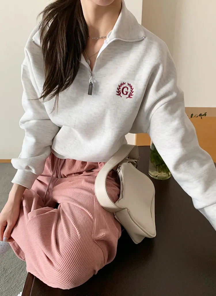 Gロゴハーフジップスウェット | chicblack | 詳細画像1