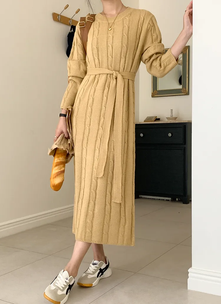 ラウンドケーブルニットワンピース | everynana | 詳細画像1