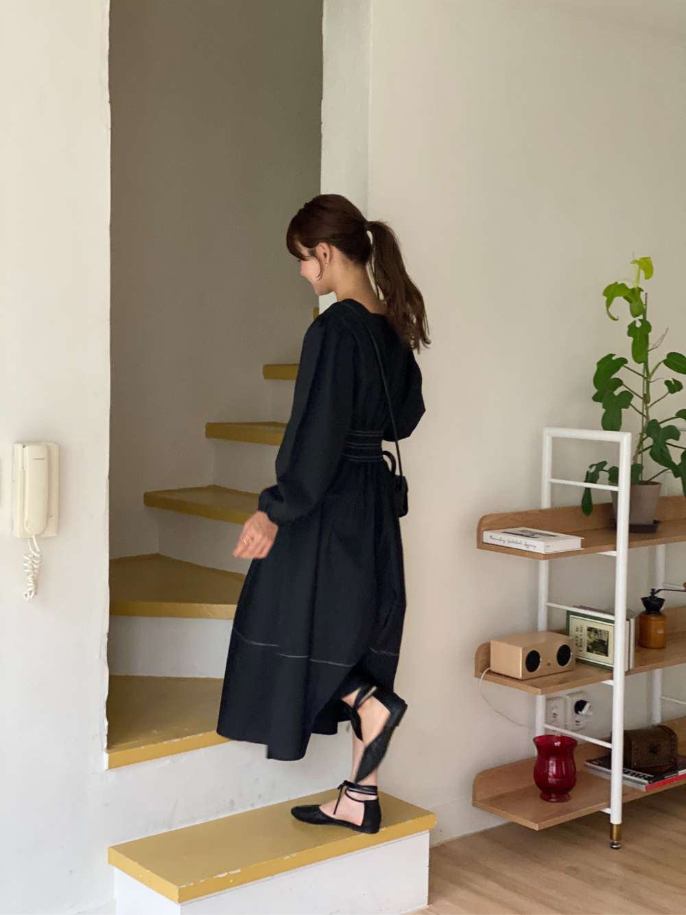 スクエアネックステッチワンピース | レディースファッション通販 - DHOLIC