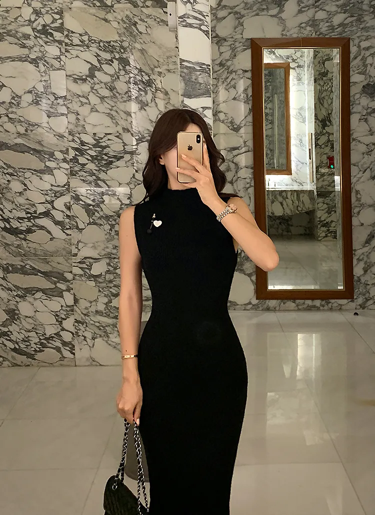 ハーフネックノースリニットワンピース | minagram | 詳細画像1