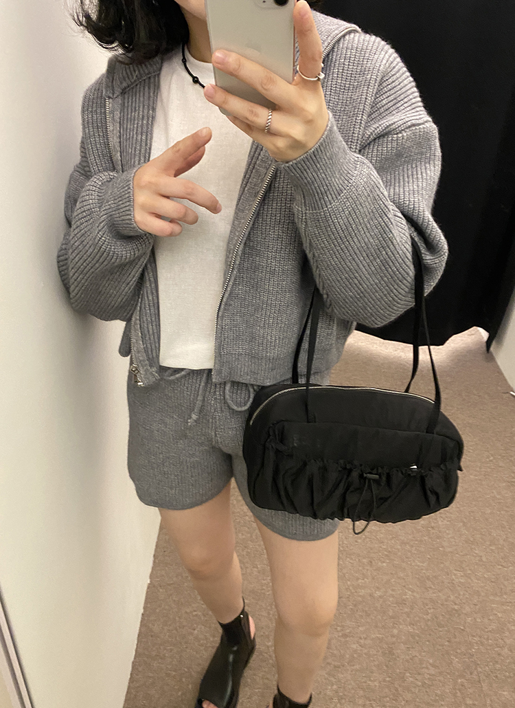 ジップセーラーカーディガン&ニットショートパンツSET | レディース