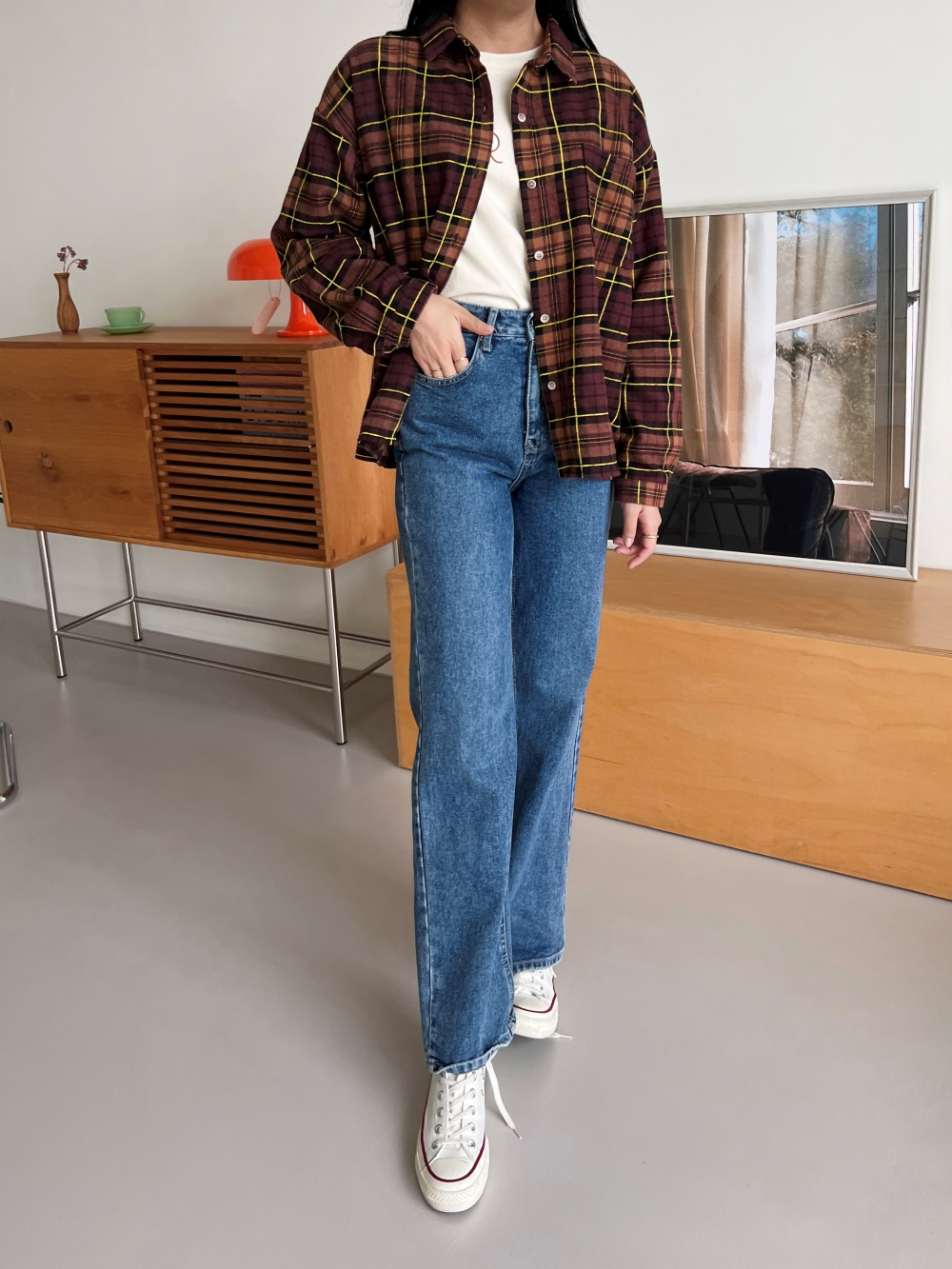 エルボーパッチチェックシャツ | レディースファッション通販 - DHOLIC