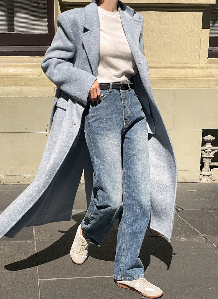 ウールアンゴラ混ロングコート | レディースファッション通販 - DHOLIC