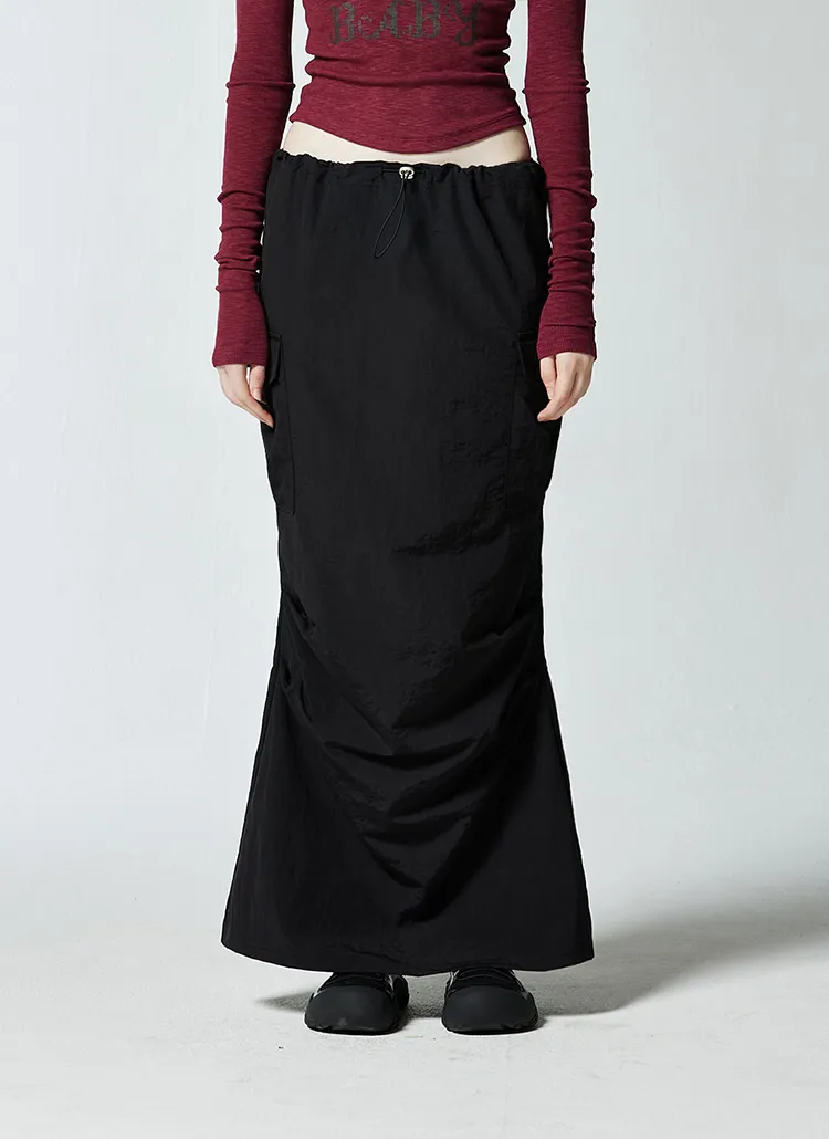 PARACHUTE LOW-RISE CARGOスカート(BLACK) | 詳細画像1