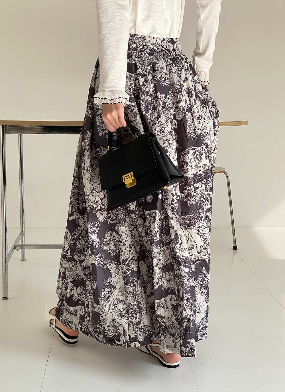 トワルドジュイイージーフレアスカート | DHOLIC | 詳細画像4