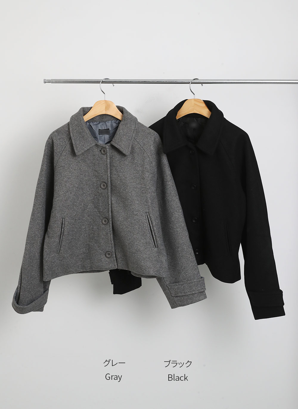 カラーラグランショートジャケット | DHOLIC | 詳細画像15