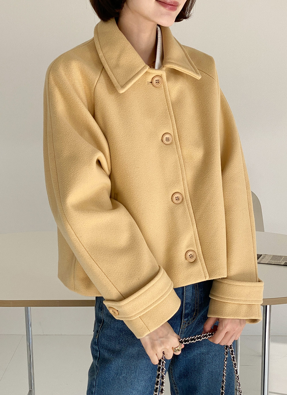 カラーラグランショートジャケット | DHOLIC | 詳細画像7