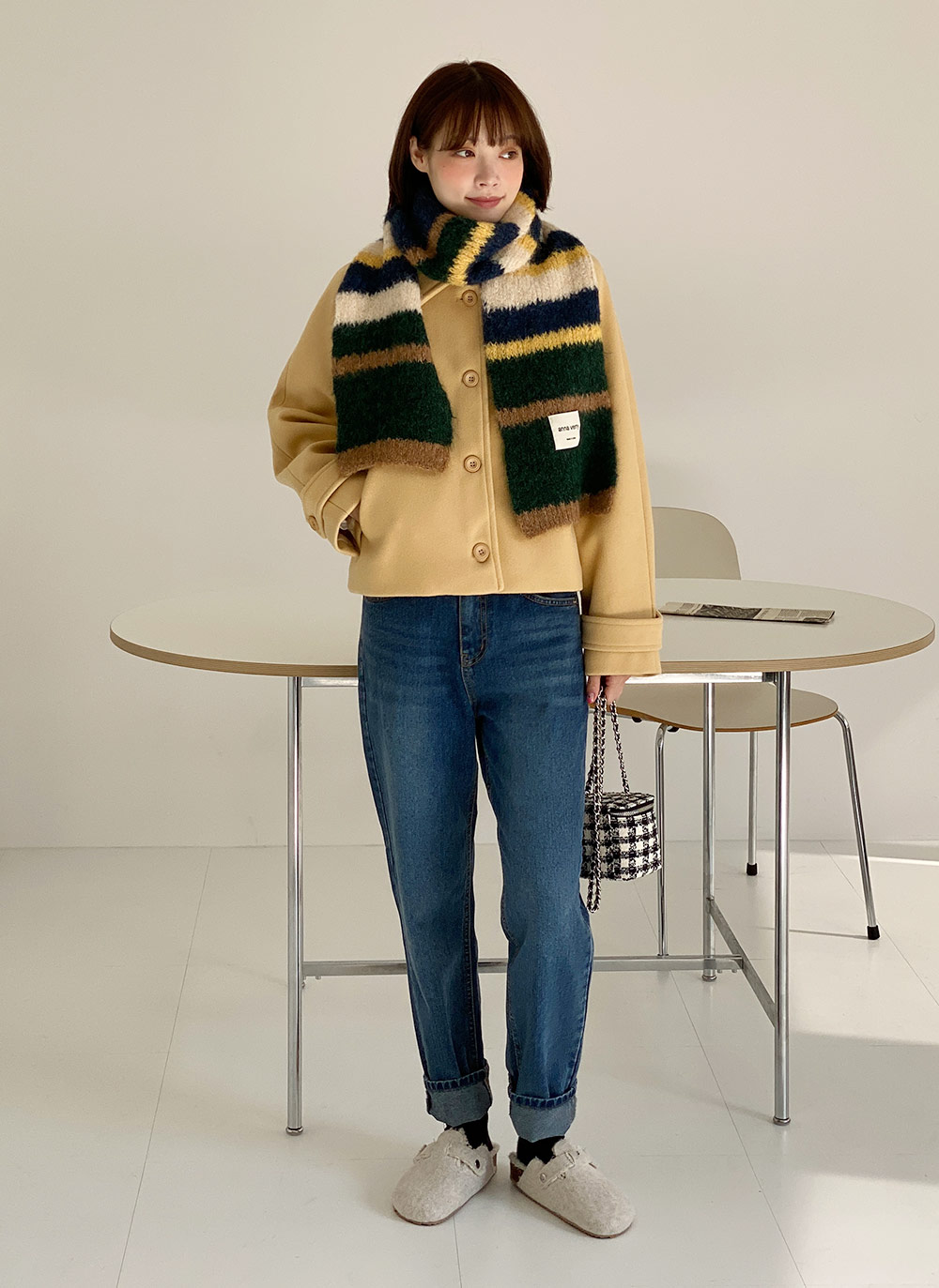 カラーラグランショートジャケット | DHOLIC | 詳細画像8