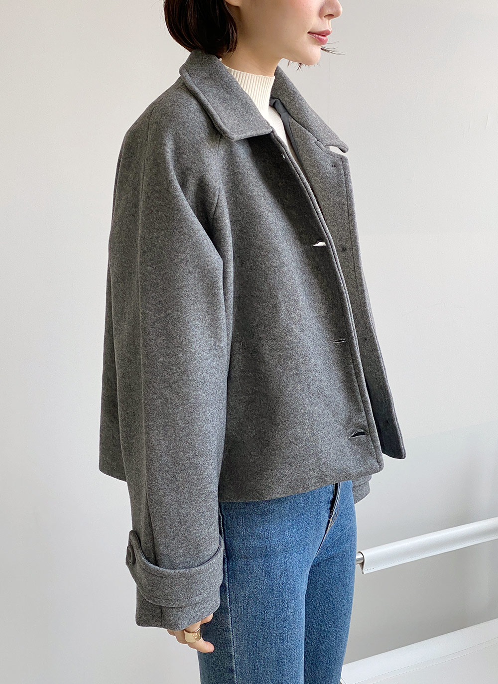 カラーラグランショートジャケット | DHOLIC | 詳細画像13