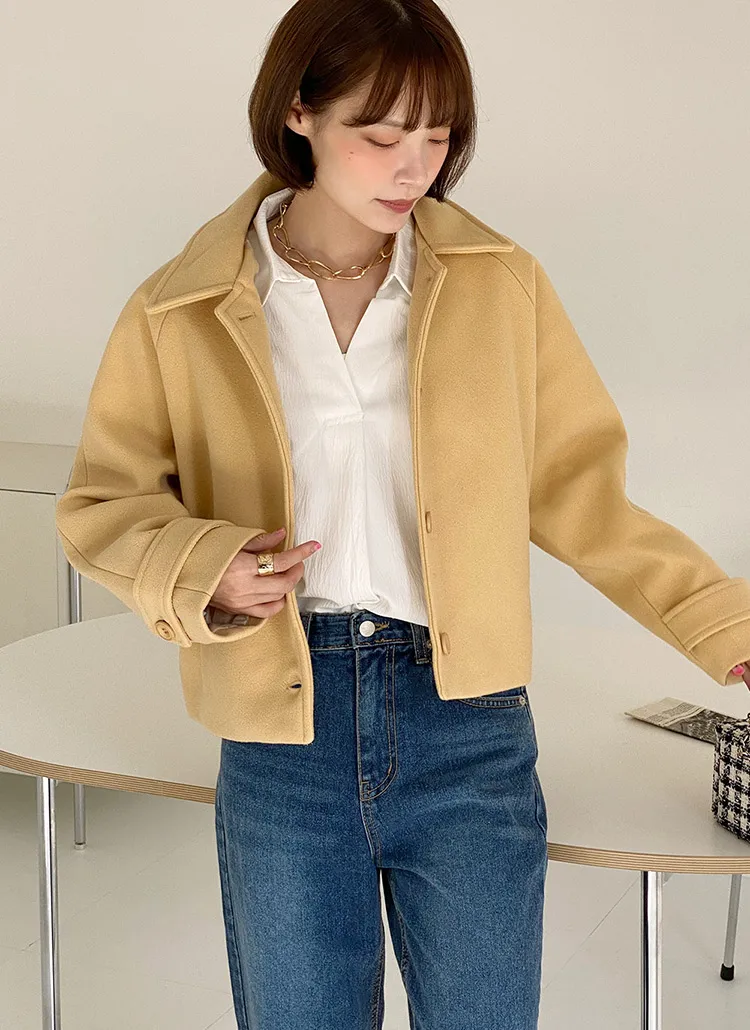 カラーラグランショートジャケット | DHOLIC | 詳細画像1