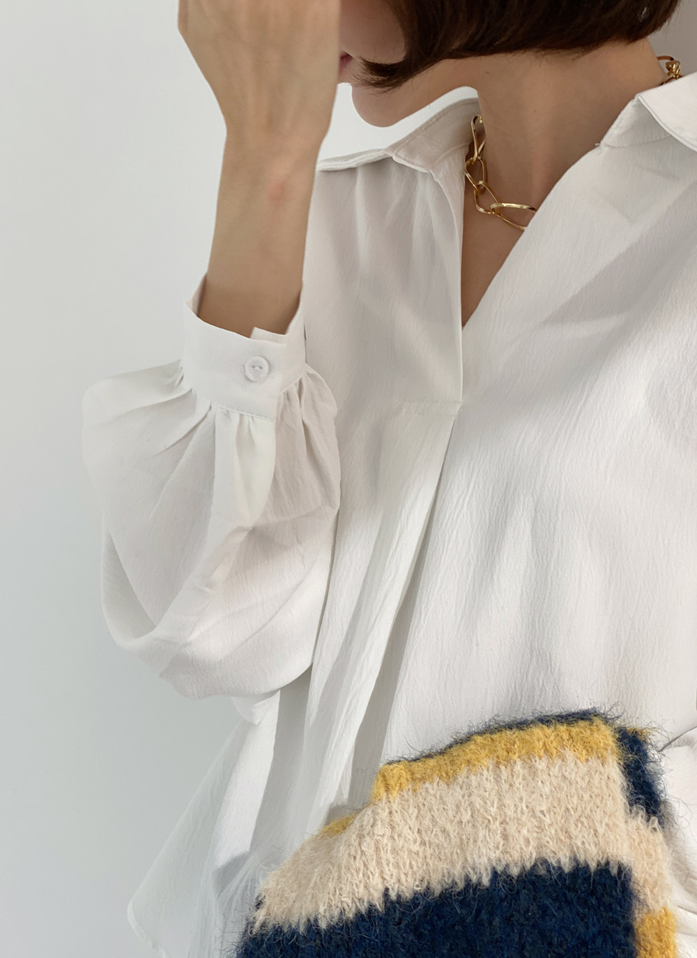 スキッパーアンバランスシャツ | DHOLIC | 詳細画像3