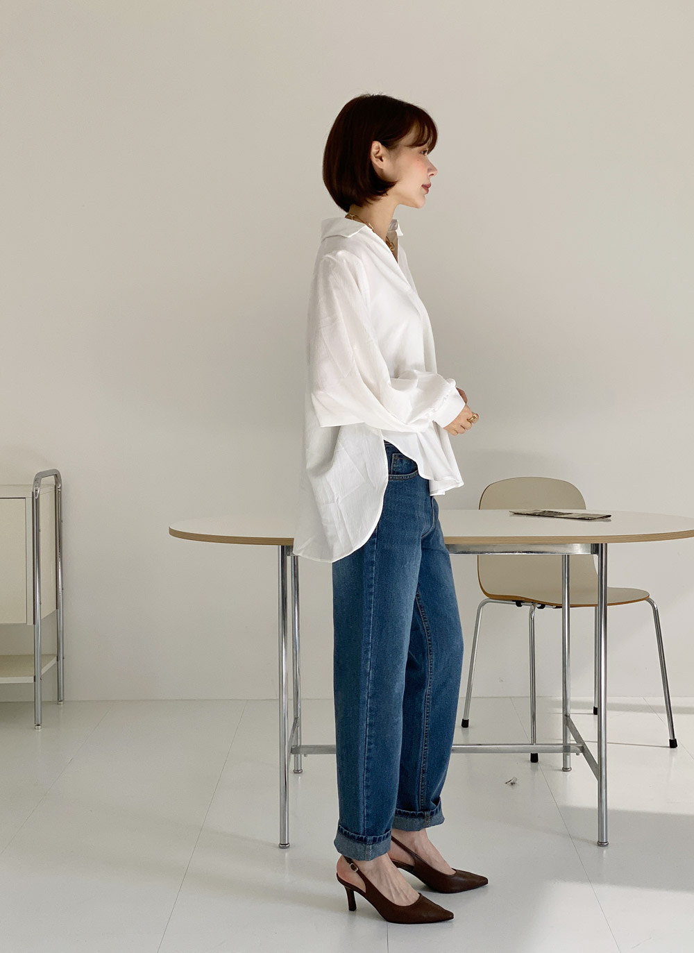 スキッパーアンバランスシャツ | DHOLIC | 詳細画像6