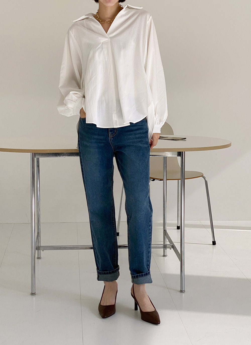 スキッパーアンバランスシャツ | DHOLIC | 詳細画像9