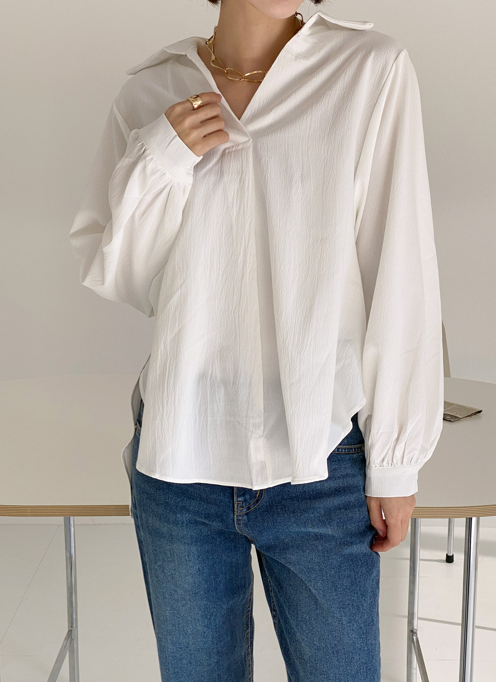 スキッパーアンバランスシャツ | DHOLIC | 詳細画像10