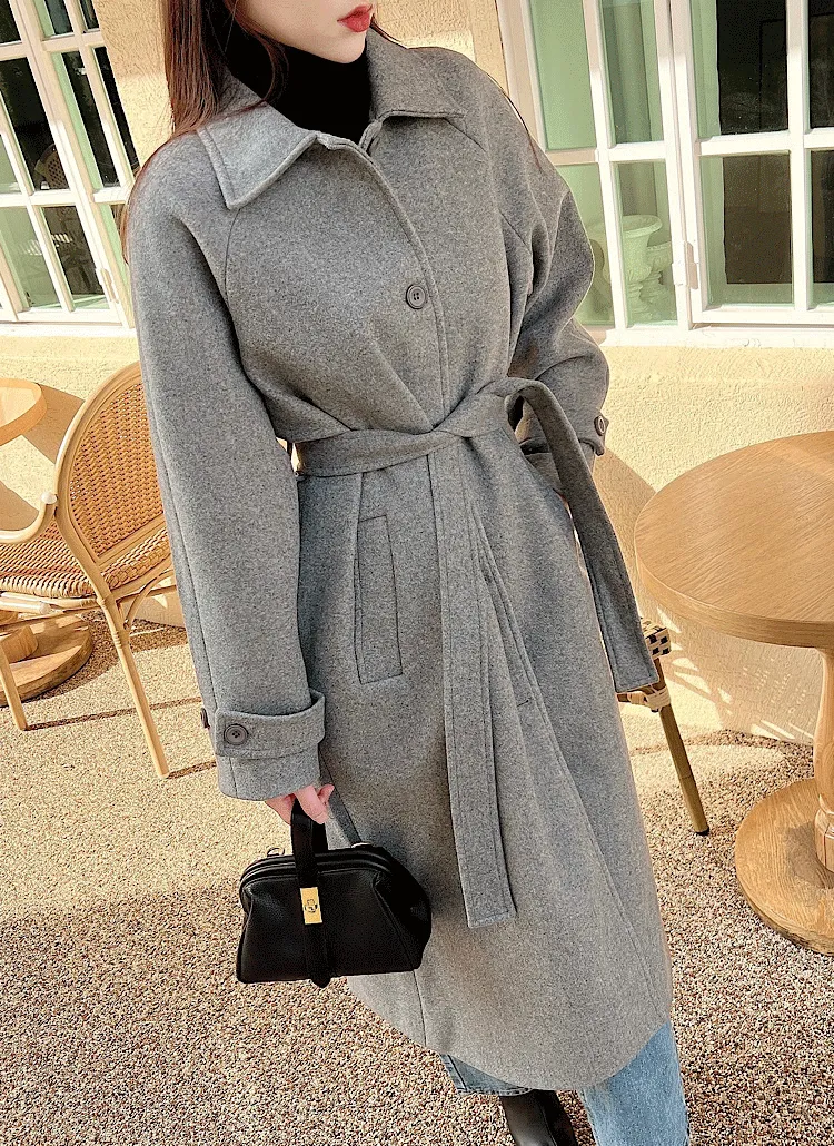 ストラップオーバーフィットロングコート | dearsera | 詳細画像1